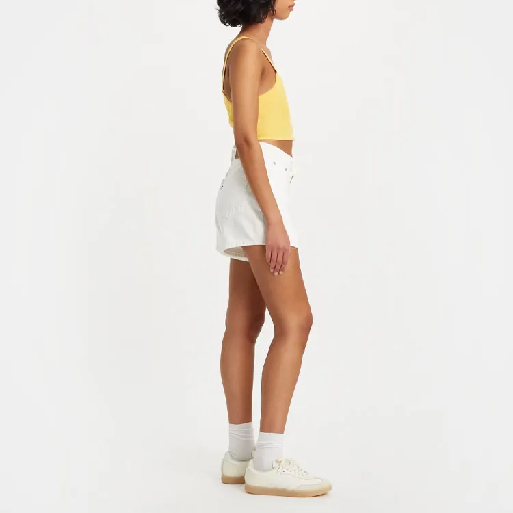 Levis Denim Shorts Women's White-3