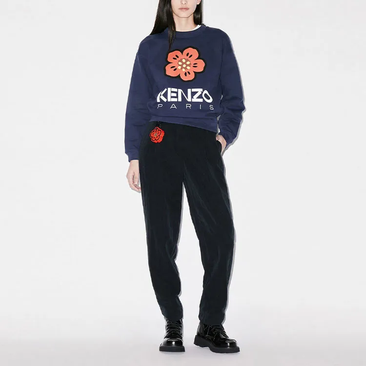 KENZO Logo Patch Wide Leg Trousers-2