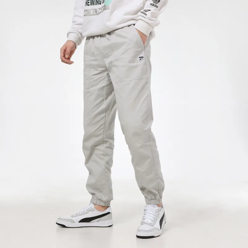 PUMA Sports Pants Men Light Gray-4