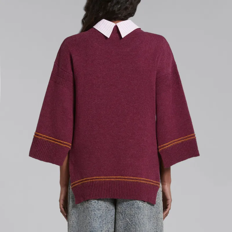 MARNI Logo Intarsia Knit Crewneck Jumper-2