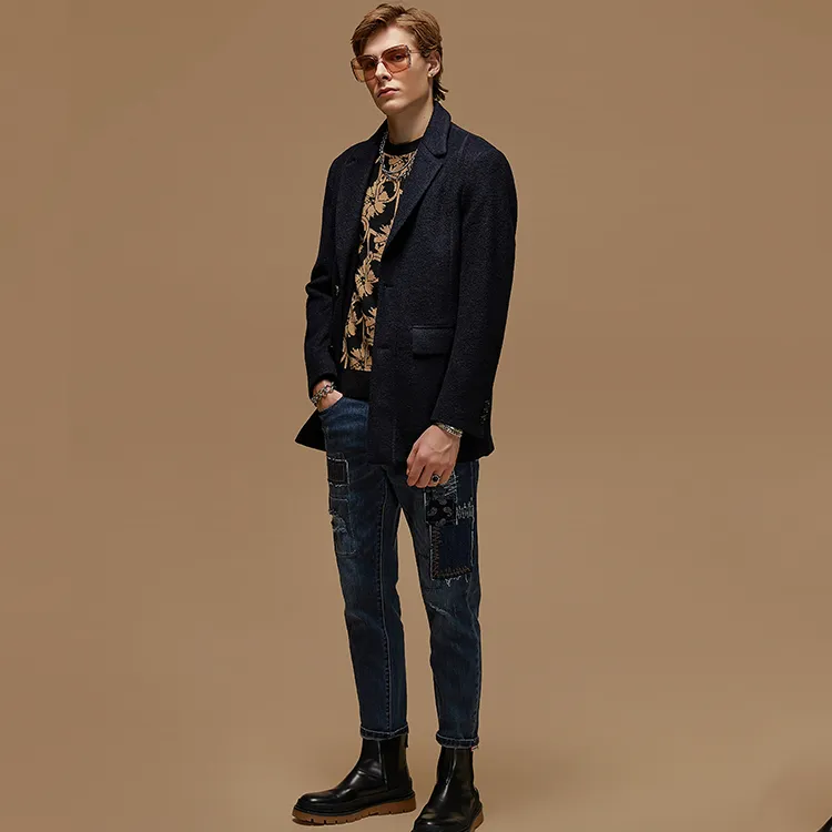 DAVID NAMAN Coats Men Black-4