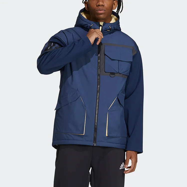 Adidas Jackets Men Navy Blue-2
