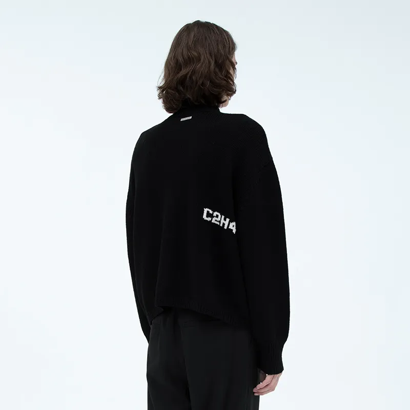 C2H4 Sweaters Unisex Black-2