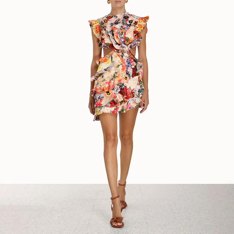 Zimmermann Spliced Floral print Mini Dress-1
