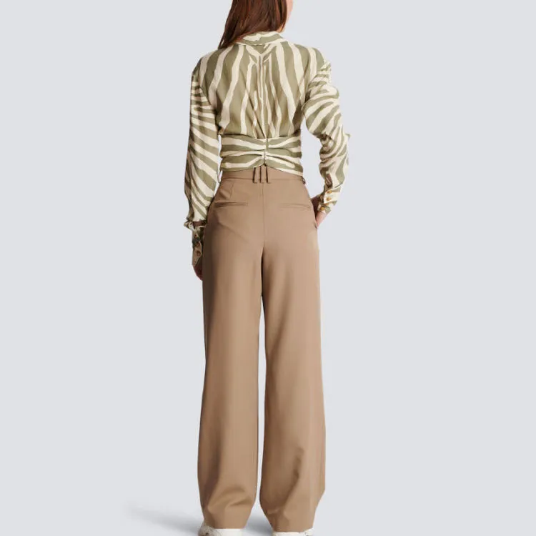 BALMAIN FW22 Casual Pants Women's Khaki-2