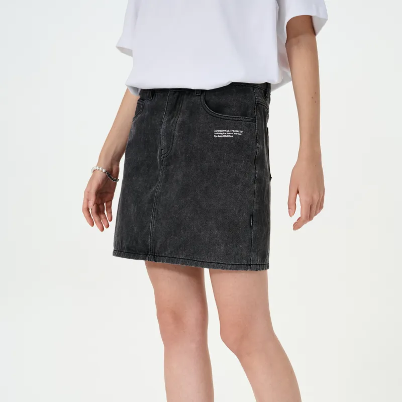 FPA Denim Short Skirts Women's Black Gray-4