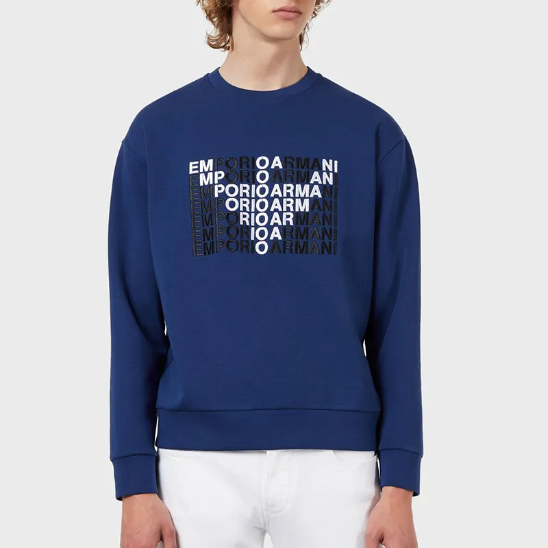 EMPORIO ARMANI Sweatshirts Men Dark Blue-2
