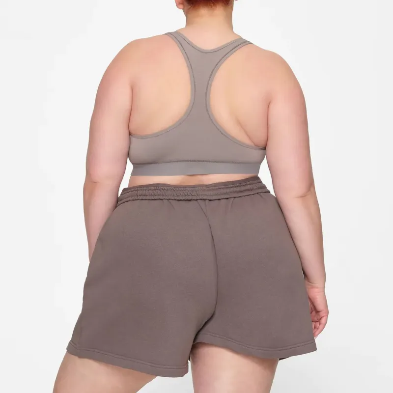 Skims Casual Shorts Women's Gray Chalk-2