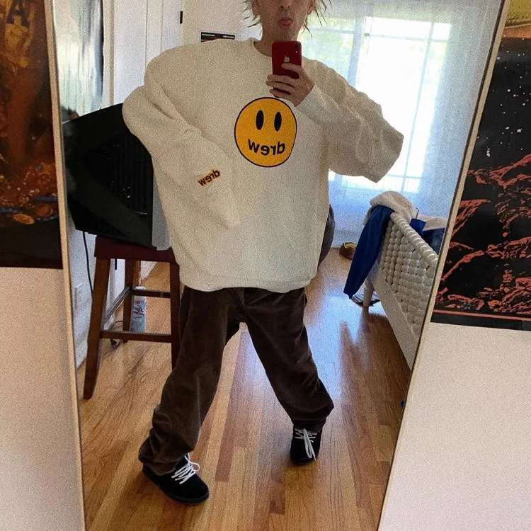 Drew House Smiley Collection Sweatshirt Unisex White-2