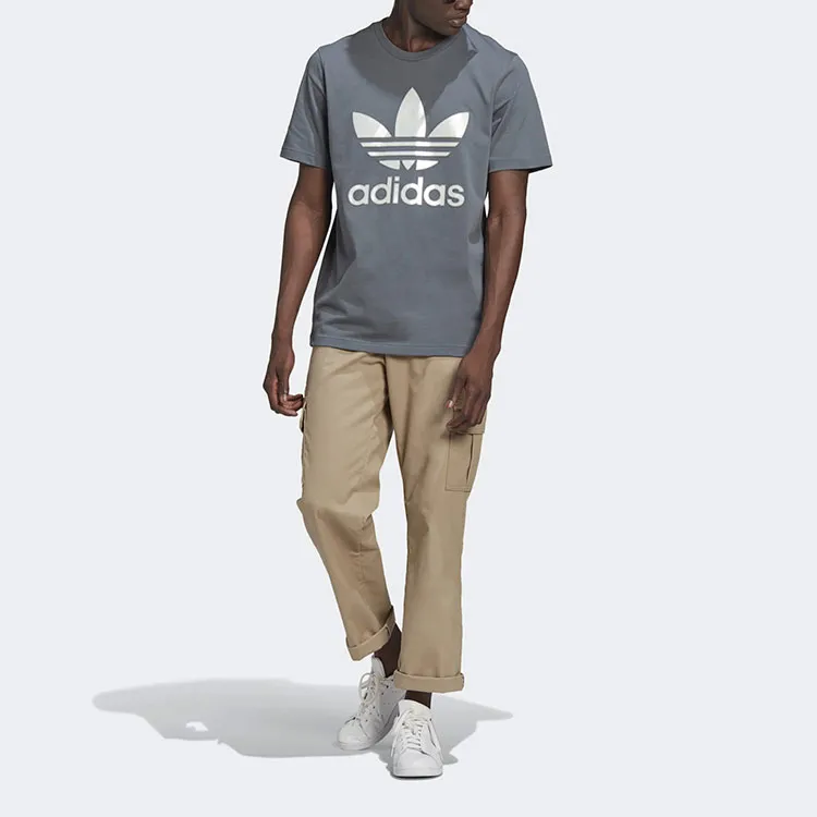Adidas Originals Trefoil T Shirts Men Oxide Blue-3