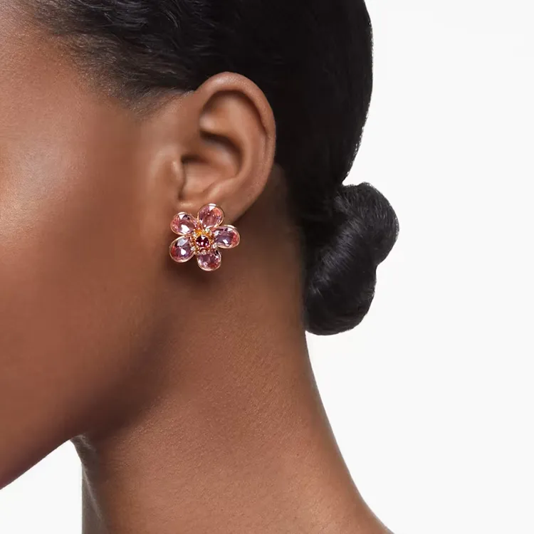 Swarovski Florere Earrings Women's Pink-4