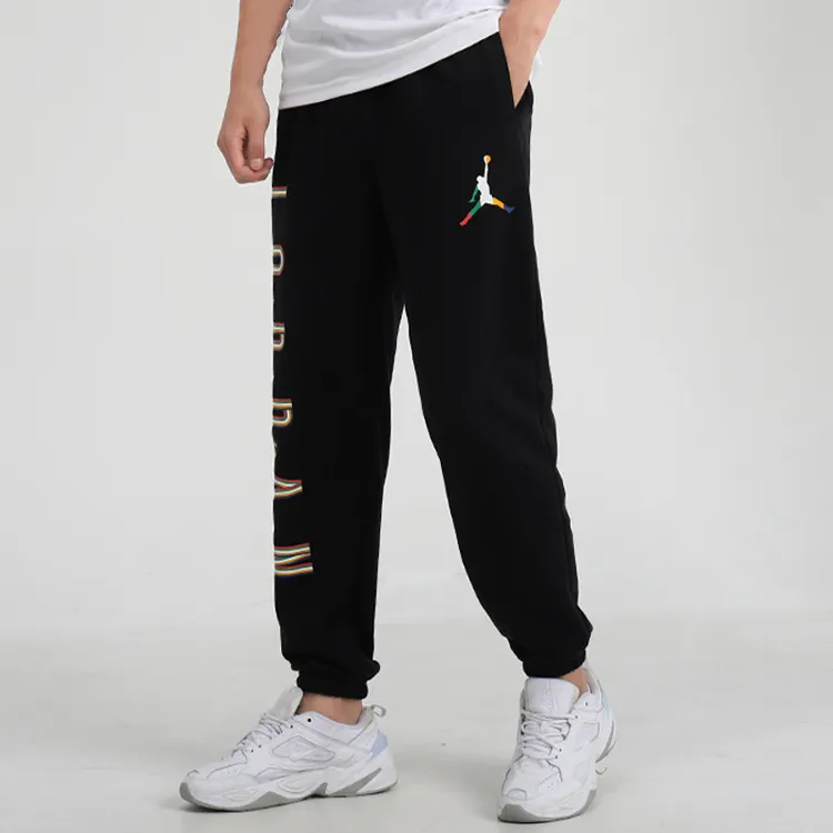 Jordan Colorful Flying Man Sports Pants Men Black-4