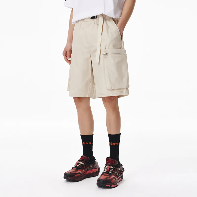 Lining X LNG X Li Ning Casual Shorts Unisex Oat Gray-4