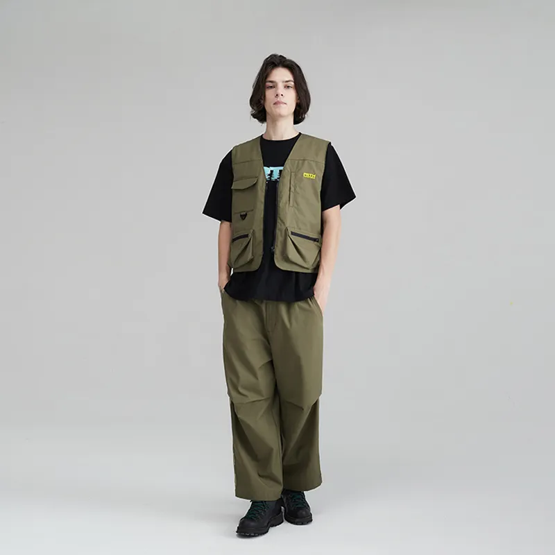 Prth Promethean Loose Fit Vest Unisex Olive Green-2