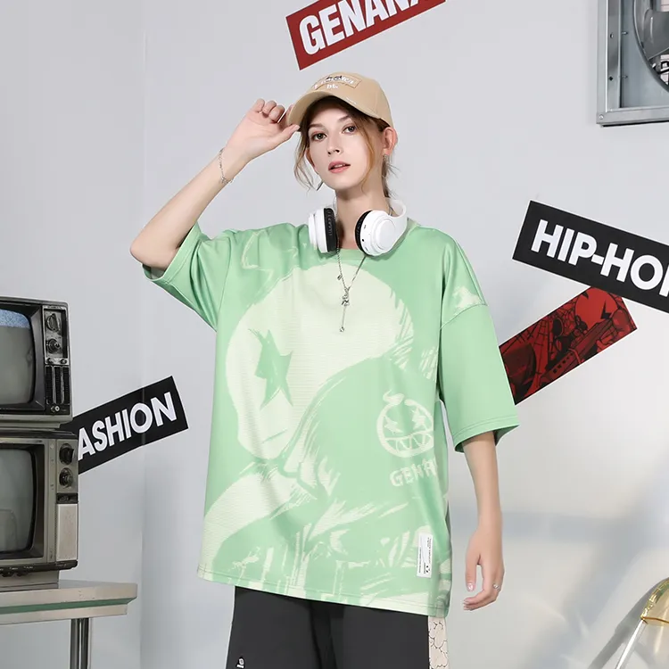 GENANX Straight Elbow Length Sleeved T Shirt Unisex-8
