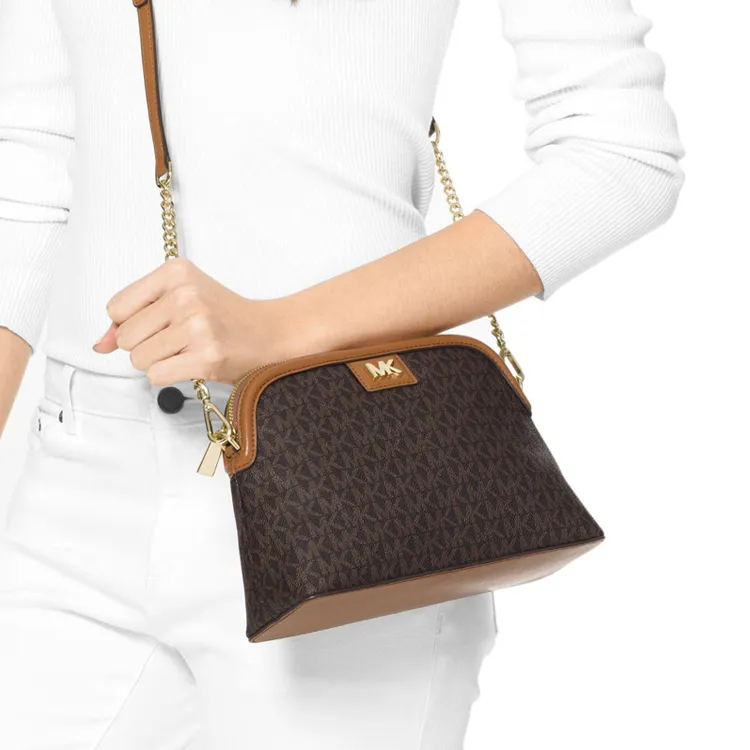 MICHAEL KORS Mott PVC Dome Bag, Shoulder Bag, Crossbody Bag Regular Women's Brown-5