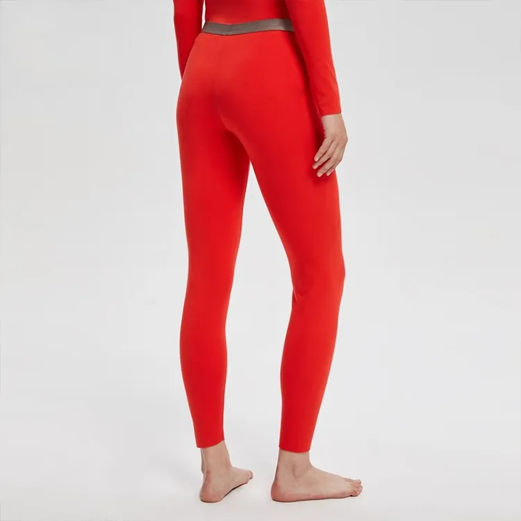 CALVIN KLEIN Thermal Pants Women's Garnet Red-3