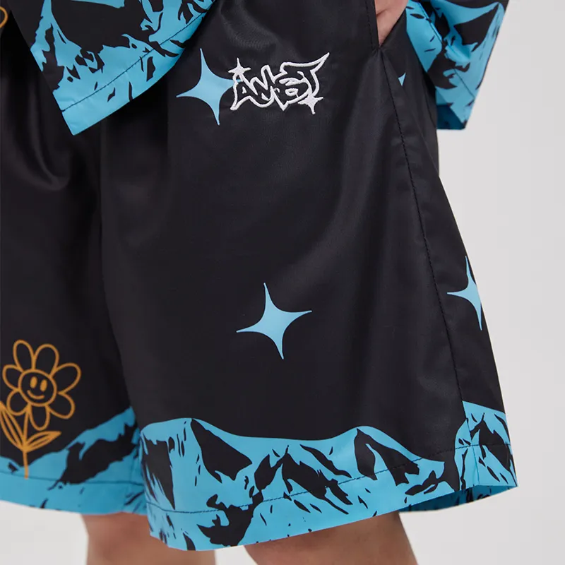 AMONSTER Loose Fit Shorts Unisex Black-4