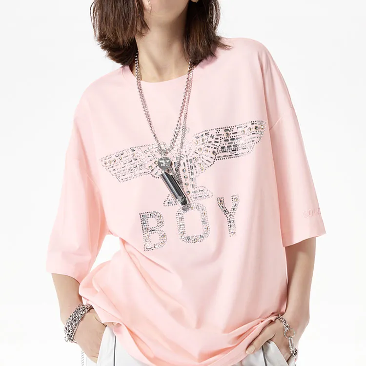 Boy London T Shirts Women's Pink-4