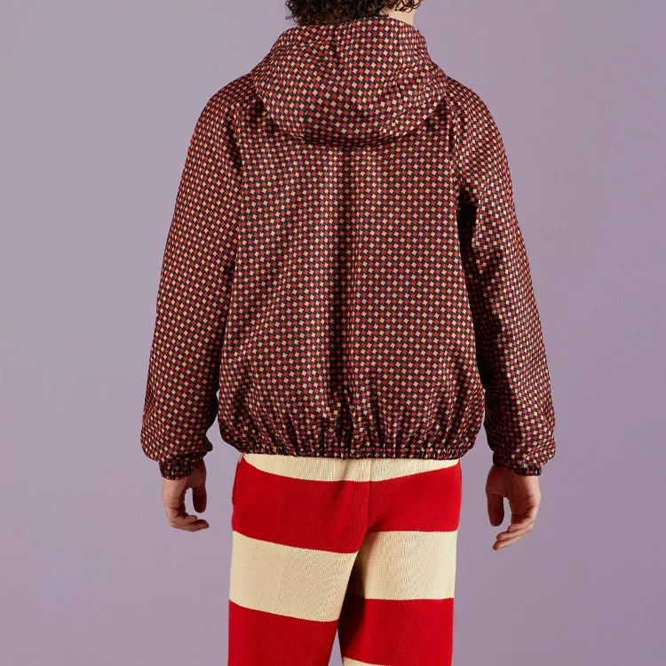 GUCCI Geometric Houndstooth Canvas Jacket-1
