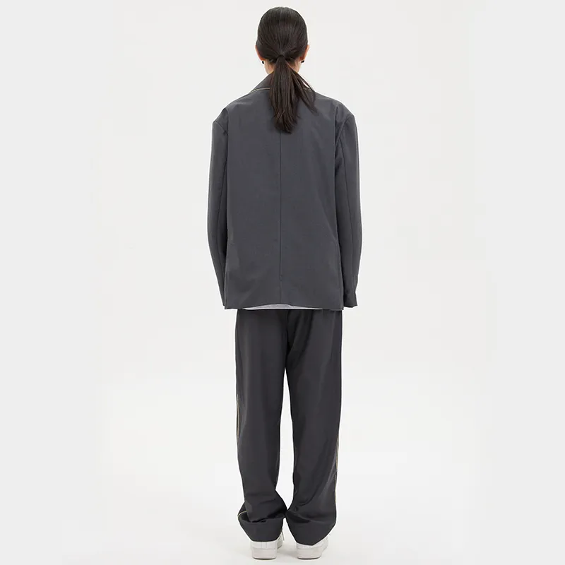 AMONSTER Little Monster Amun Straight Casual Pants Unisex Dark Gray-3