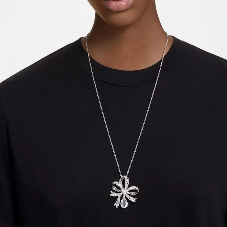 Swarovski Volta Bow-pendant Long Necklace-3