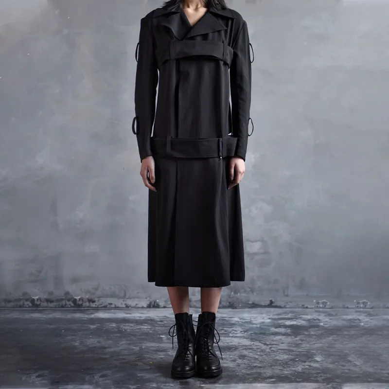 Yohji Yamamoto Trench Coats Women's Black-2