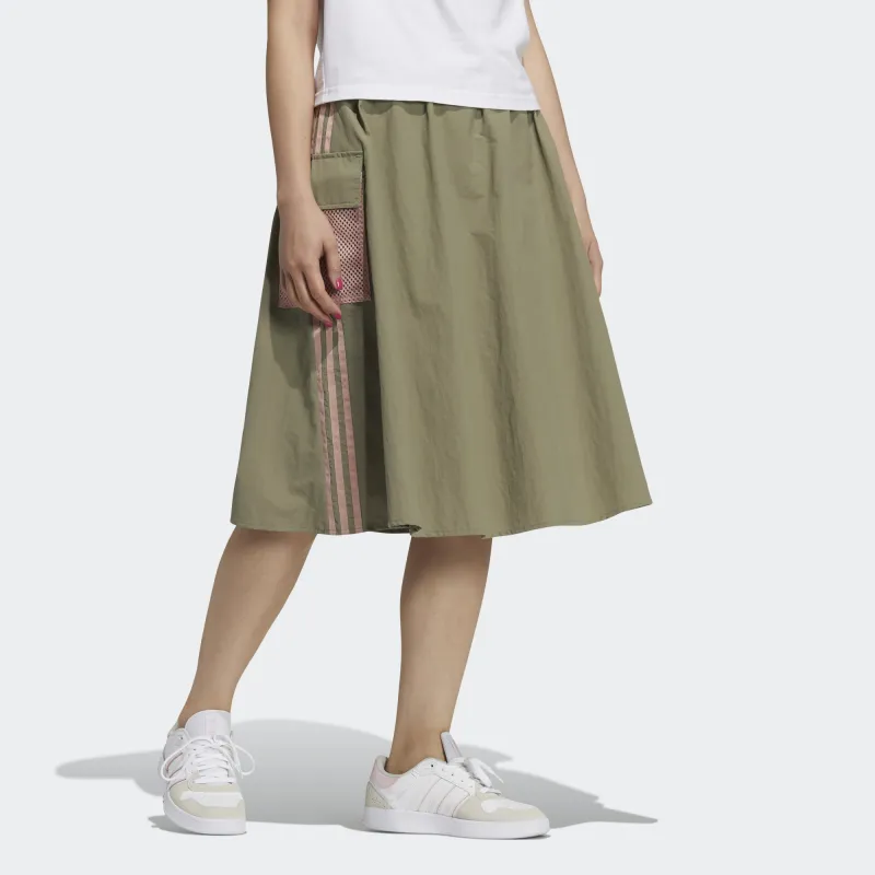 Adidas Neo Casual Long Skirts Women's Green-2