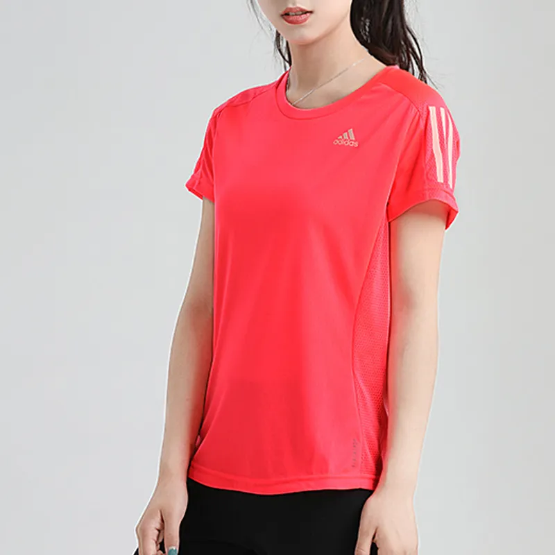 Adidas Raglan Sleeve T Shirt Women's Red-5