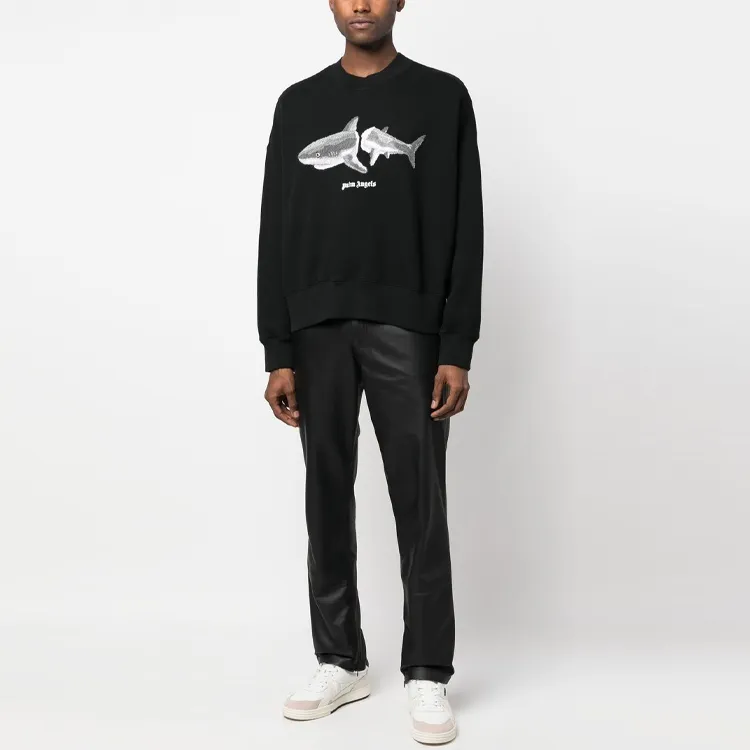 PALM ANGELS Shark Print Hoodie-1