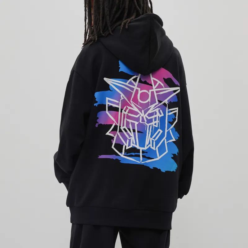 FANBIOU Hooded Loose Fit Sweatshirt Unisex Black-3