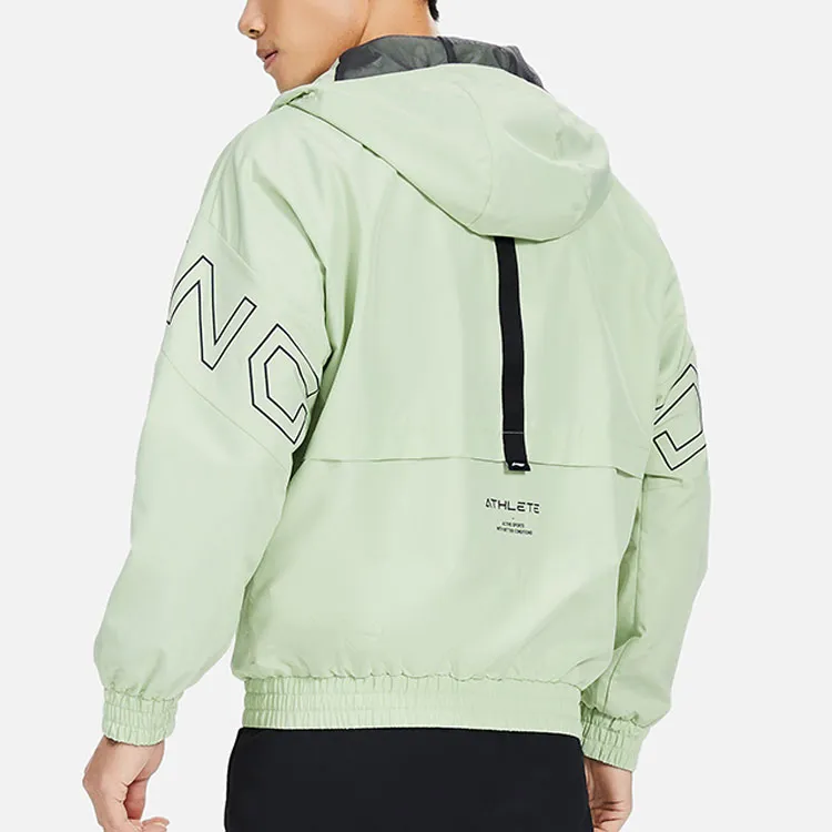 LiNing Fitness Series Trench Coat Men's Aqua Celadon Green-3