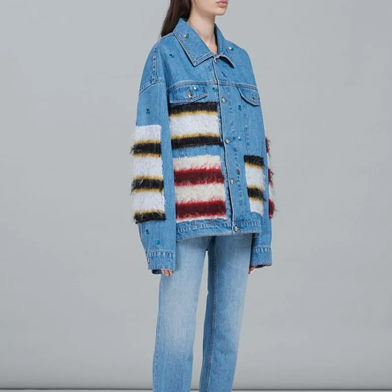 MARNI Denim Jackets Women's Denim Blue-3