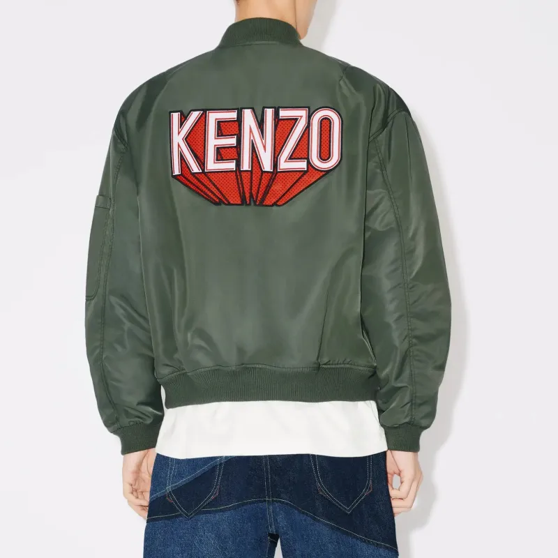 KENZO 3D Logo Zipped Bomber Jacket-3