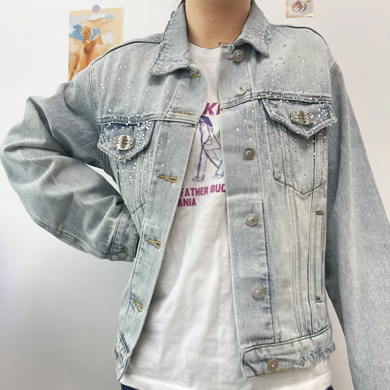 PP Denim Jackets Women's Blue-2