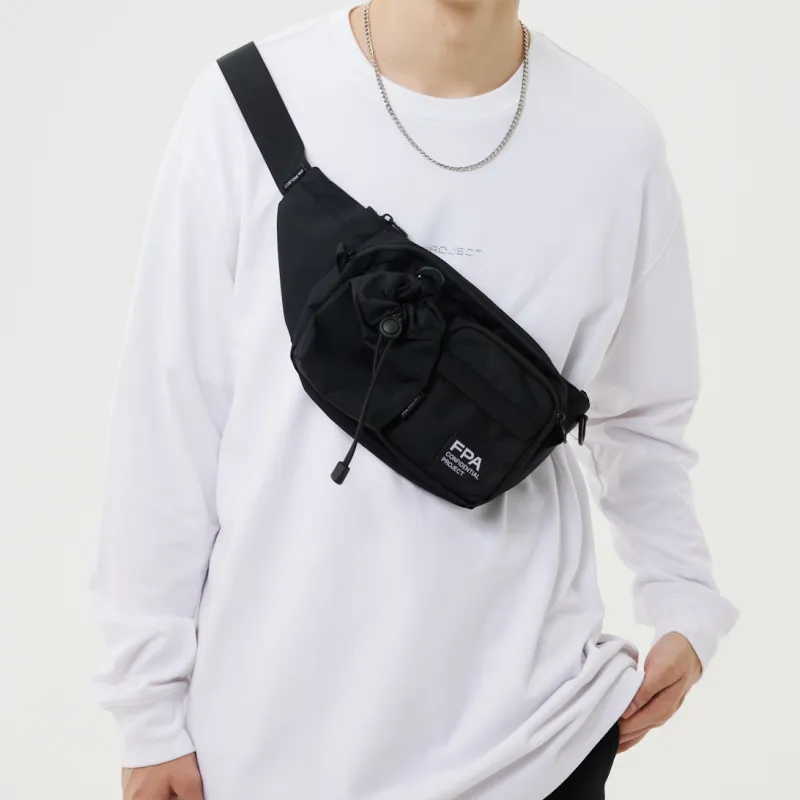 FPA Sling Bags One Shoulder Crossbody Fanny Pack Unisex Black/Gray-5