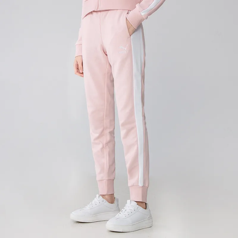 PUMA Knitted Sports Pants Women's Pink-4