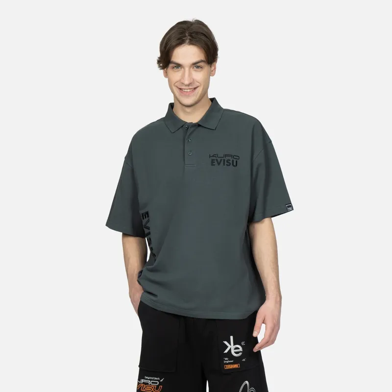EVISU Polo Shirts Men Dark Gray-2