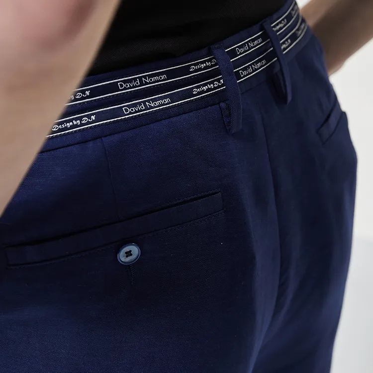 DAVID NAMAN Casual Pants Men's Blue-4