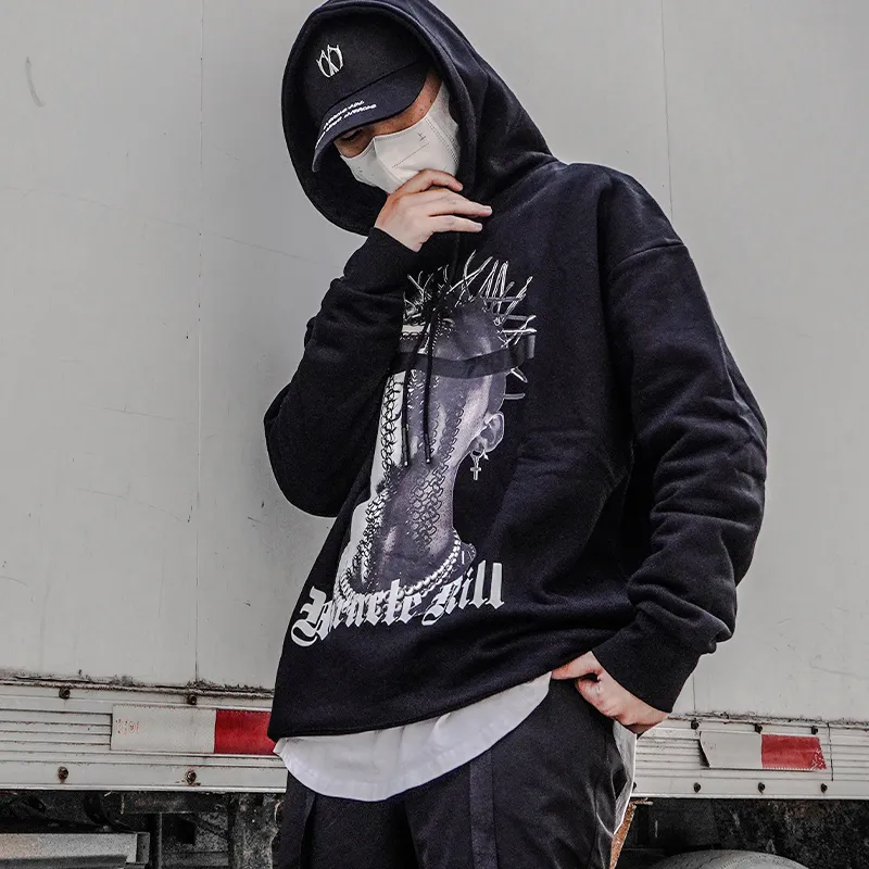 MIRACLE KILL Hooded Loose Fit Sweatshirt Unisex-18