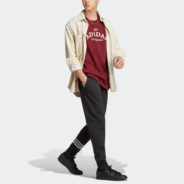 Adidas Originals T Shirt Men's Dark Red-3