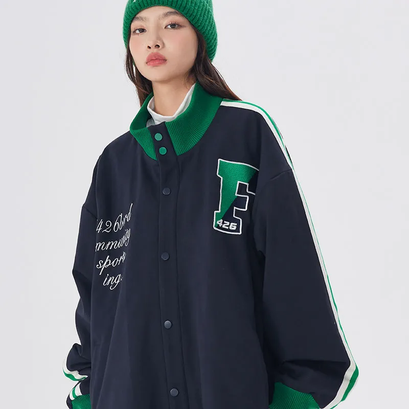F426 Loose Fit Jacket Unisex Deep Navy Blue-2