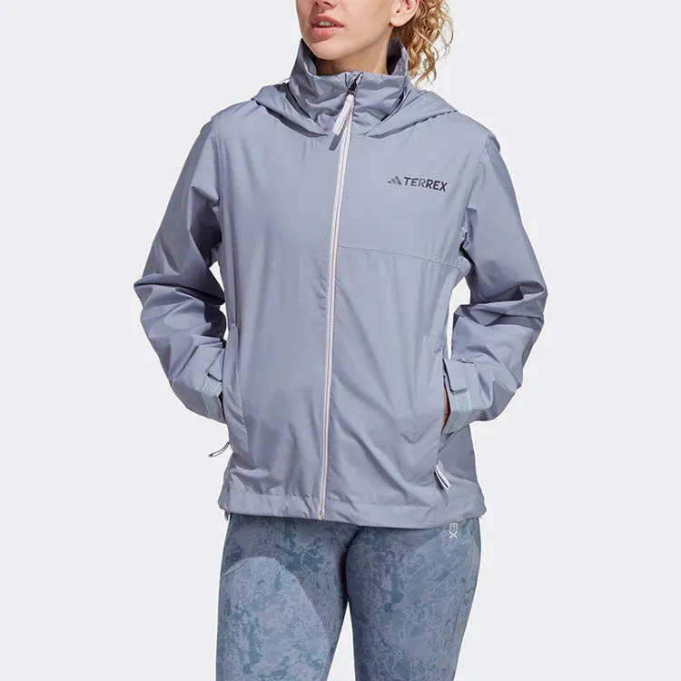 Adidas ULT Windbreaker Jackets Women's Silver Gray Violet-1