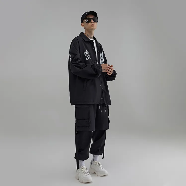 RICKYOUNG Jogger Casual Pants Unisex Black-5