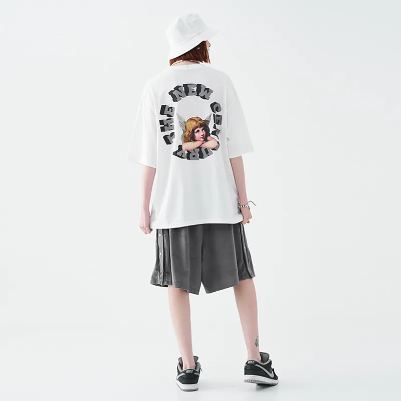 HARSH AND CRUEL Crew Neck Loose Fit Straight Short Sleeved T Shirt Unisex-6
