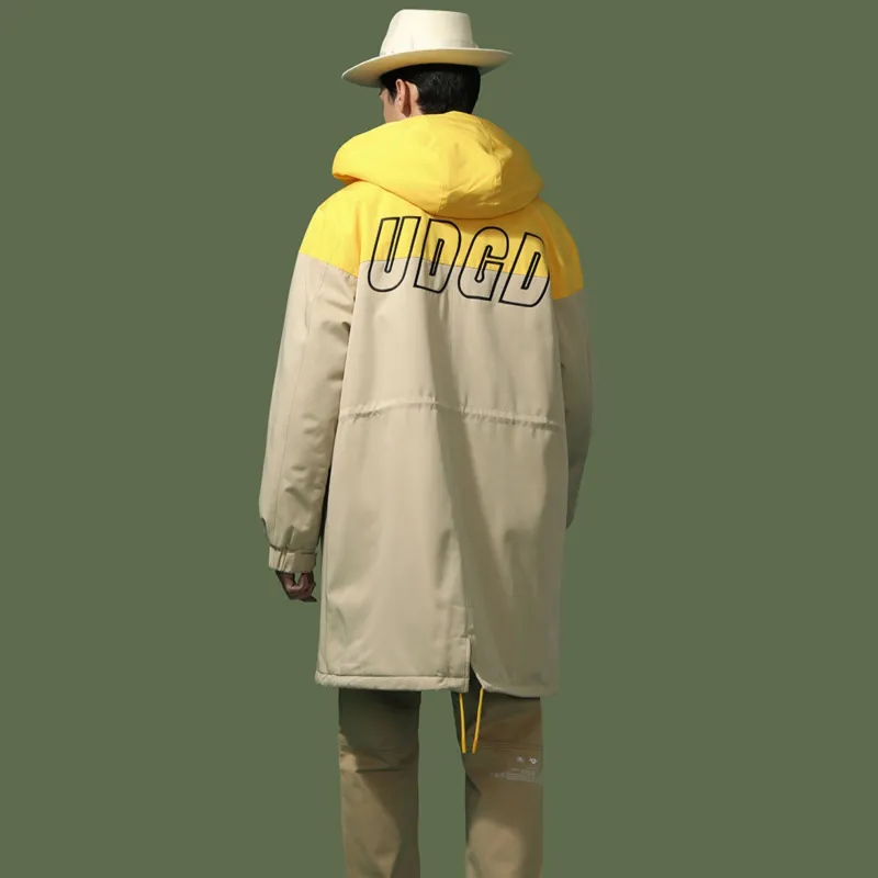 UNDERGARDEN Colorblock Hooded Loose Fit Mid-Length Puffer Jacket Unisex-8