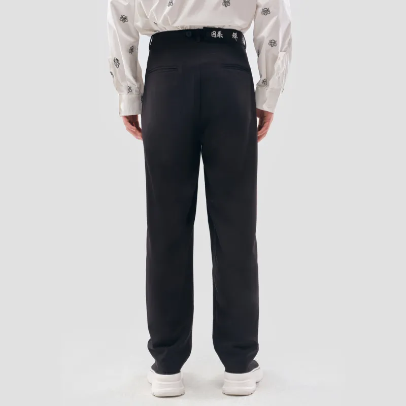 Bosieagender x SHIKUXINGQIU Casual Pants Unisex Black-2
