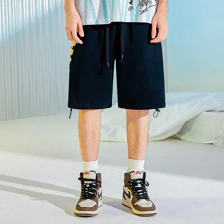 LAMLICKA Loose Fit Shorts Unisex Black-2