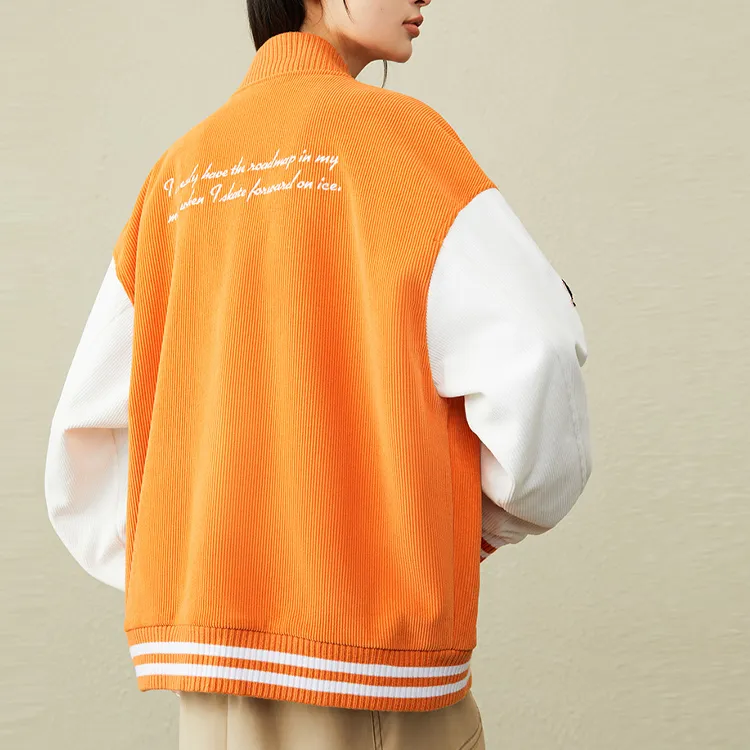 Anta FW22 Baseball Jacket Unisex Orange-4