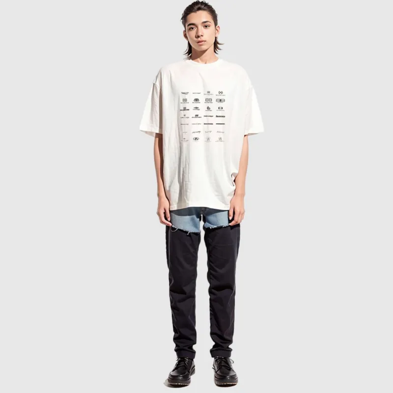 Balenciaga T Shirt Loose Fit Style Unisex Ecru-2